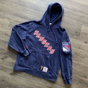 Vintage Mitchell & Ness NY Rangers hoodie men’s pullover sweatshirt